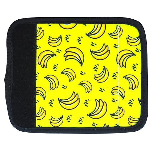 Image of Neoprene Luggage Handle Wrap Fluorescent Colors Luggage Identifiers /Tags /Marker, Banana, 5.50 inch x 4.40 inch (Unfold) 4.40 inch x 1.18 inch (Roll), Luggage Handle Wraps