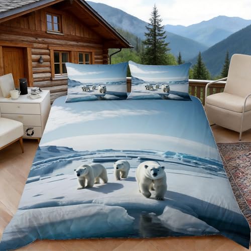 Funda Nordica Cama 180 Oso Polar Animales