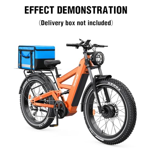 Image of TESWAY X9 Ultra Dual Motor Ebike, 26 inch Fat Tire Full Suspension AWD Electric Bike for Adults, 4000W 43MPH 240NM, 60V 30Ah /25Ah 120 Miles Long Rang
