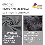 elzama Infinity Loop Solid Color Scarf With Hidden Zipper Pocket For Women - Lightweight Travel Neck Wrap - Image 4