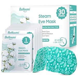 30Packs Steam Eye Mask, Heated Eye Mask Warm Compress for Eyes, Self Heating Disposable Steam Mask for Home Sleep, Spa, Travel Essentials & Relaxation Gifts, Stocking Stuffers (Unscented)