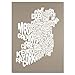 Taupe-Ireland Text Map by Michael Tompsett work, 14 by 19-Inch Canvas Wall Art