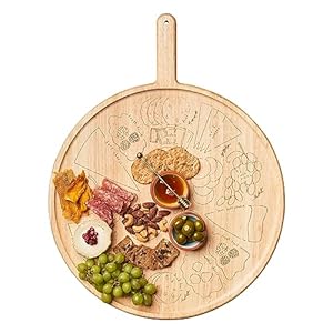 Sophistiplate Charcuterie Board with Placement Guide – Best Gift for Housewarming & Foodies – Easy-to-Follow Visual Map Designed by Meg Quinn – Create A Pro-Level Board Arrangement – 22 x 17