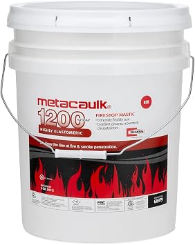 RectorSeal Metacaulk 1200 66379 Firestop Sealant Spray, Easy Application, Firestop, 5 Gal.