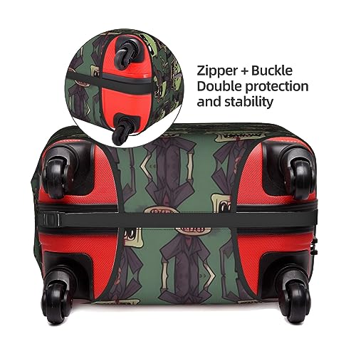 Many Zombies Travel Luggage Cover Suitcase Protector Fits 18-22 Inch Luggage,Anti Scratch Dirt Covers4
