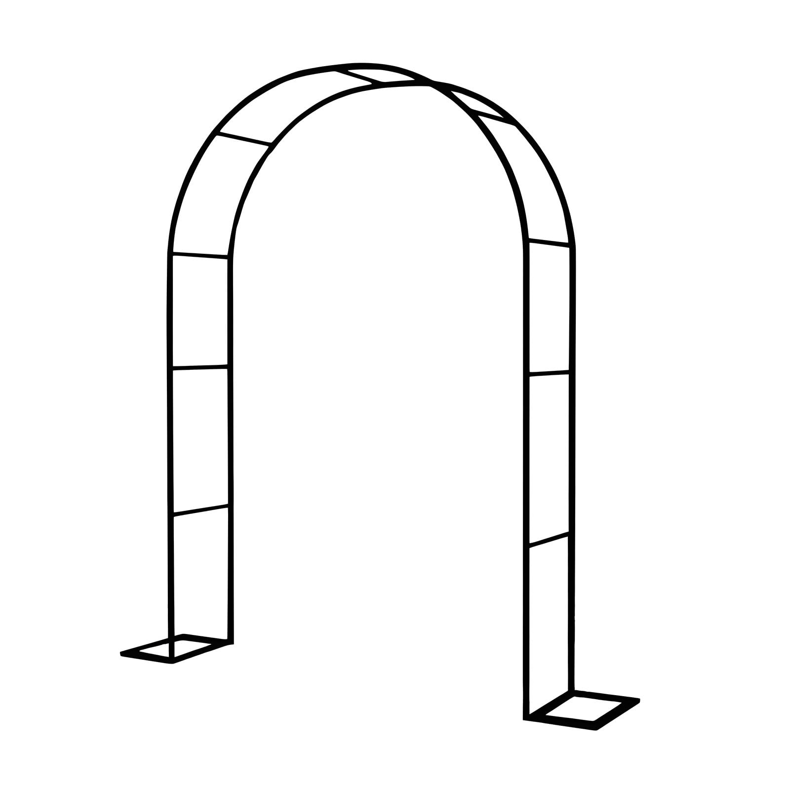 Arco de jardín resistente que evita la caída de enredaderas pesadas en tu patio