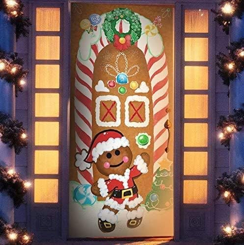 JOYIN 3 Packs Christmas Ginger Bread House Window Door Cover Holiday House Decoration 72X30 Inches