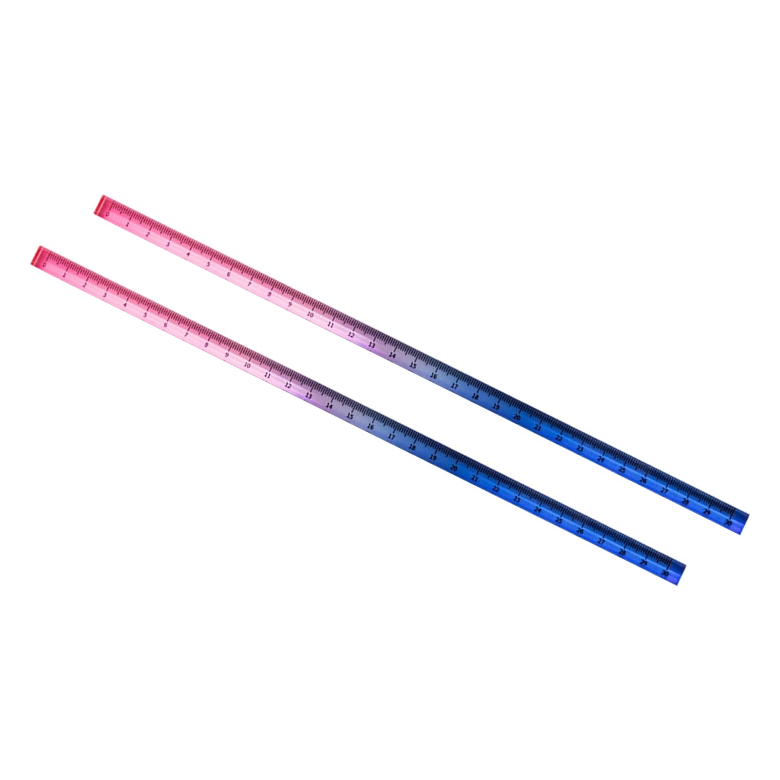 Of 2 Clear Acrylic Straight Ruler with Inches Centimeters, Colored Ruler Metric Rulers Measuring Rulers Set Set