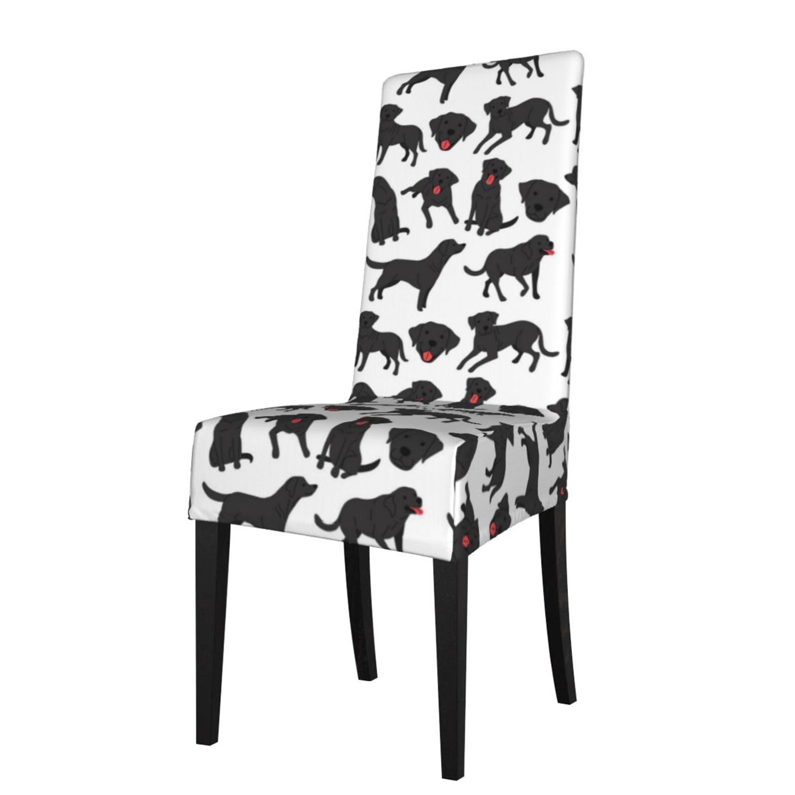 Lkymoh As Picture Labrador Seamless Pattern, Chair Covers Stretch Chair Slipcovers For Dining Room, For Party Pet Protection Universal Fit Soft Polyester