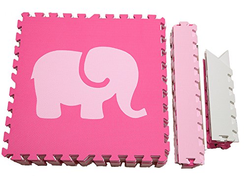 pink foam play mat
