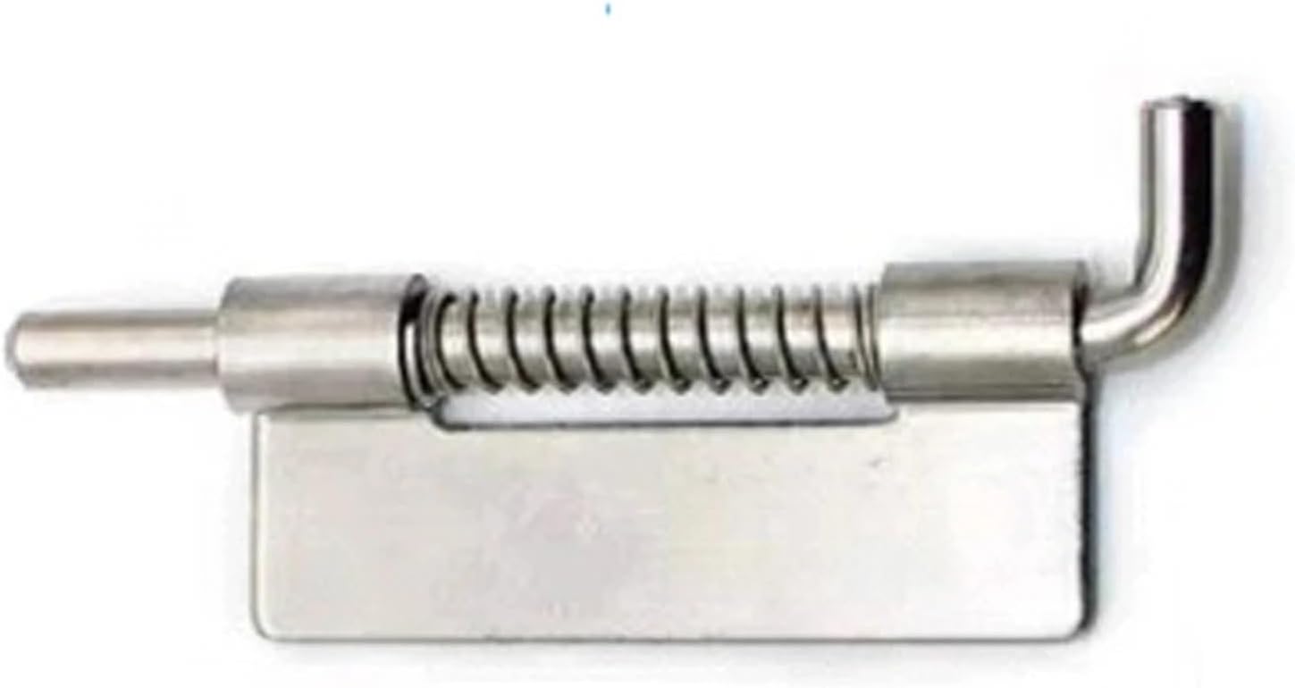 Stainless Steel Spring Hinge for Electric Cabinet Door - Industrial Iron Color Small Hinges with Spring Loaded Mechanism(1PCS Steel-Hole-B)