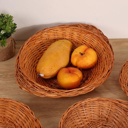 Cesta de mimbre ligera de 2 piezas: organización óptima de snacks 6