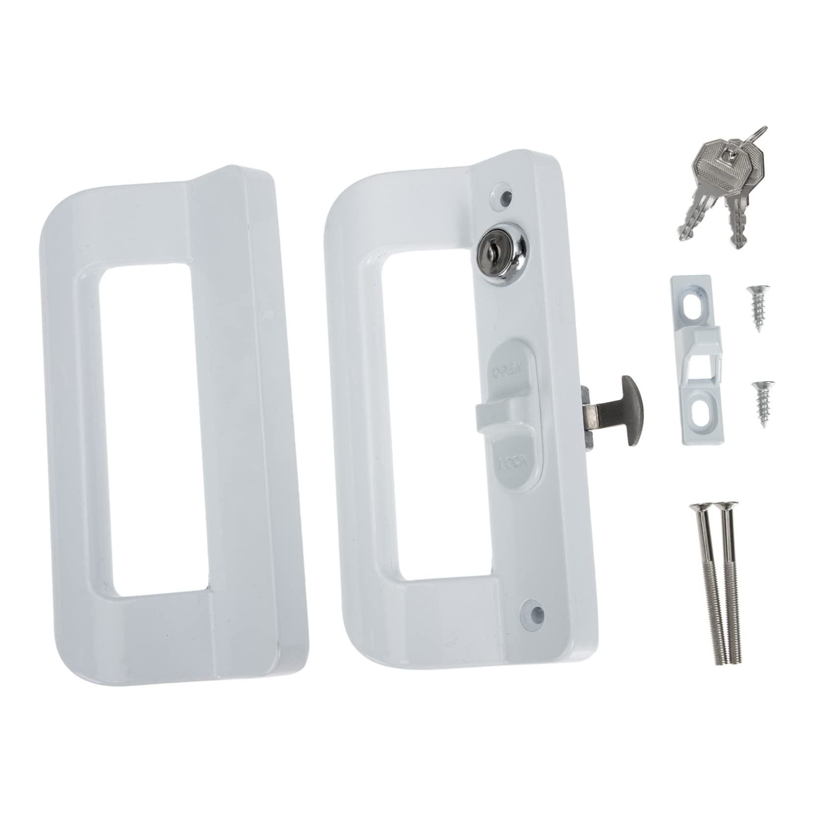Serrure pour porte coulissante et poignée ergonomique facile à installer