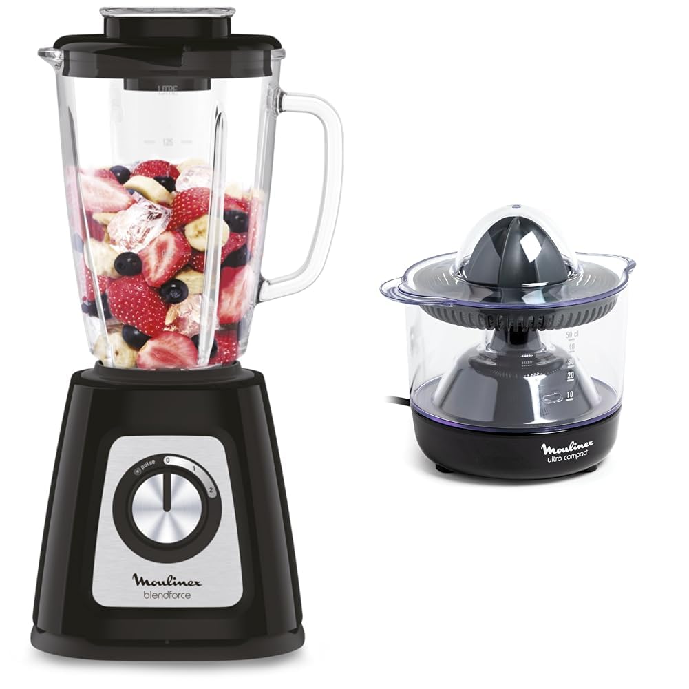 Blender mixeur contre morceaux : bol verre 1,75L et jus sans pulpe