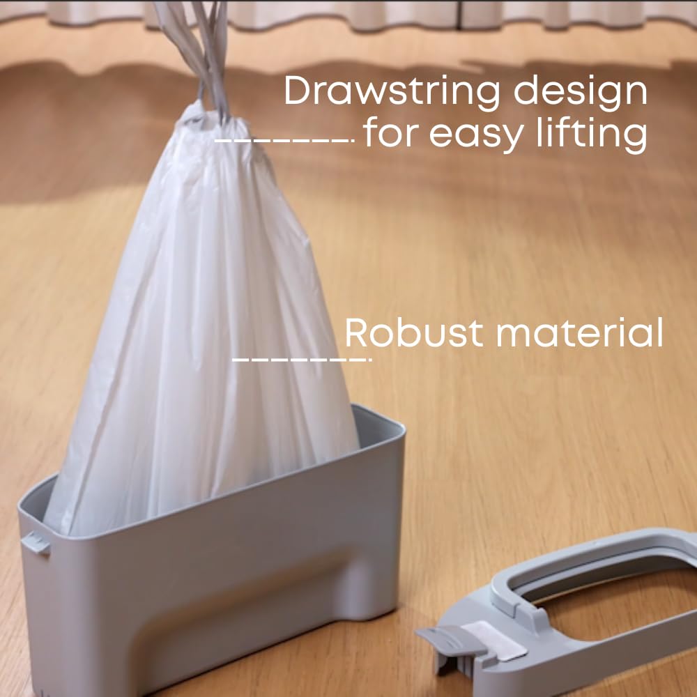 WeeKett Bolsas de arena para gatos para autolimpieza (75 bolsas, 5 rollos) – Bolsas de basura duraderas resistentes al desgarro con asas de cordón, forros de bandeja de arena para gatos a prueba de