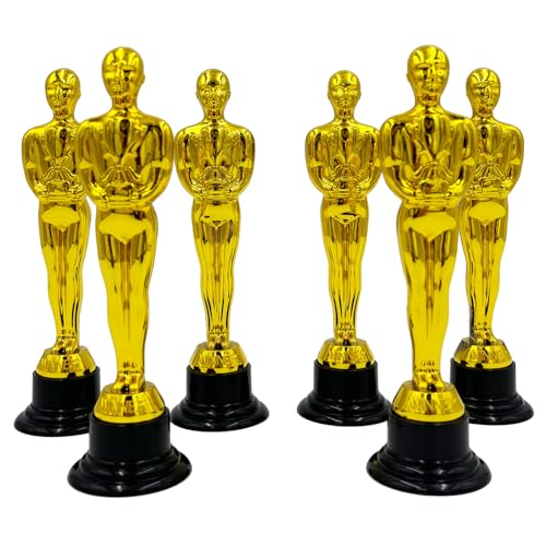 Flyekist 6 PCS Plastic Gold Award Trophies for Party Decorations, Party Favors, School Award, Game Prize, Party Prize and Appreciation Gifts - Thumbnail 2