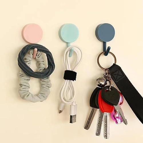 Miniatura 6 de Paquete de 6 ganchos adhesivos, bonitos ganchos para llaves para decoración de pared, para colgar sombrero, toalla, llave, gancho de toalla para