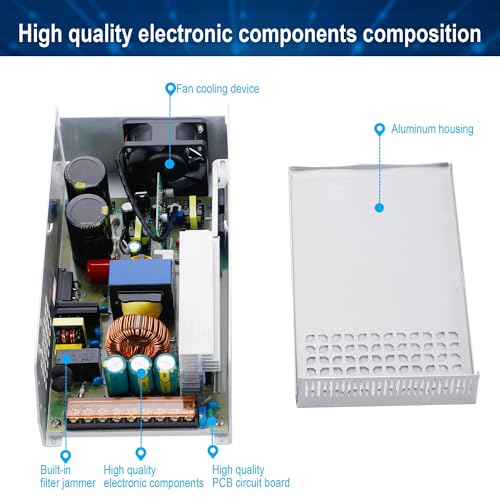 Image of DC 12V 100A 1200W Switching Power Supply Adapter PSU AC 110V / 220V-DC 12V Transformer Adapter, for LED Strip Light, CCTV Camera Security System,Computer Project of Industrial Power Supplies