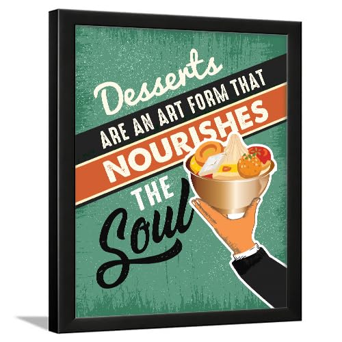 Image of Chaka Chaundh - Mithai wall art poster frame Sweets Mithai shop and confectionery store wall art framed quotes decor item - Restaurant cafe food Deserts poster frame decoration items - 14 X 11 inches