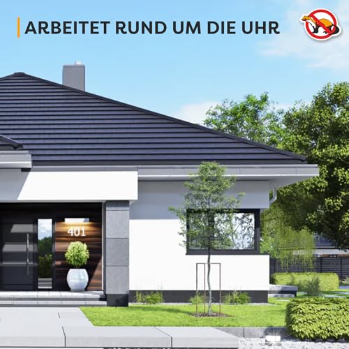 ANTIMARDER LUBERDA Marderschutz Silent Light | Hermetisch, ideal für Dachboden, Loft | Wirkt auf 5 Seiten rundum und nach unten | Stromversorgung 230V