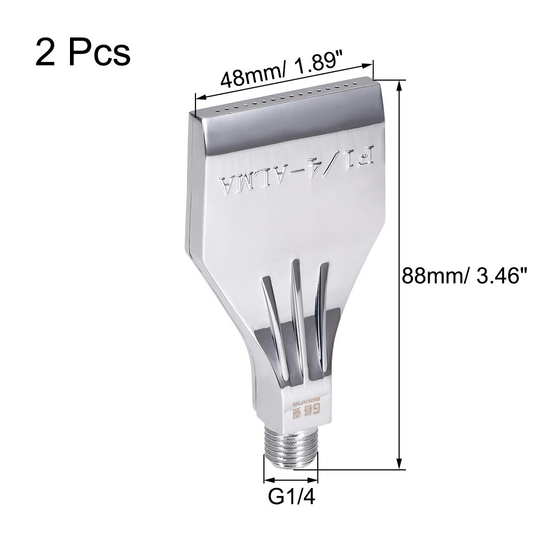 METALLIXITY Piatto Ugello (88mm/3.46") 2pz, Alluminio Lega G1/4" Maschio Filettatura Vento Jet Aria Soffiaggio Ugello - Per Aria Compressore Polvere