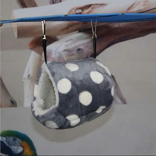 Miniatura 9 de iplusmile Hamaca pequeña para mascotas, cama de forro polar de invierno, hamaca para casa de hámster, cama cálida para mascotas, accesorios para