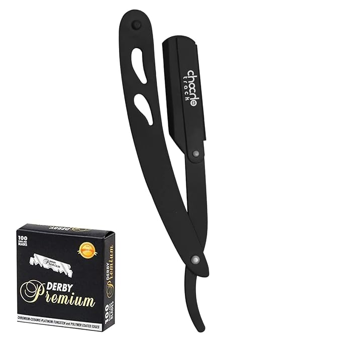 Amazon.com: Straight Razor Stainless Steel with 100 blades Single Edge ...