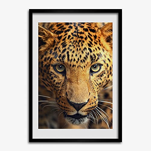 Cadre en bois moderne léopard Tulup 50x70 cm la perfection du MDF pour affiche