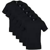Gildan Men's Crew T-Shirts, Multipack, Style G1100 6 Black Large