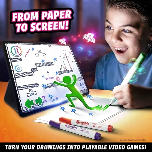 Abacus Brands Pixicade! Turn Drawings Into Playable Video Games! | Doodle & Draw, Snap Play & Share Instant Video Games! | Mobile Video Game Maker and Creation Studio! - Image 3