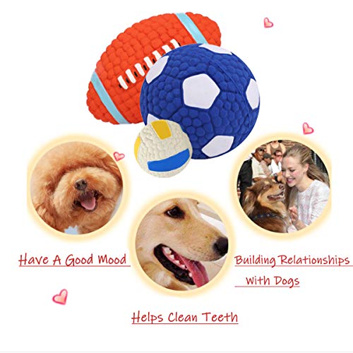 BEISIJIA Squeaky Pet Dog Toy Ball, Soft Latex Chew Ball Toys Wear-Resistant Dog Chew Molar Balls for Small Medium Large Dog - Image 2