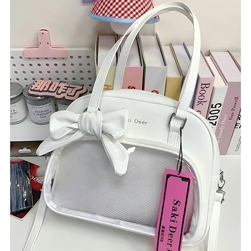 Ita Bag with Bow Pin Display Handbag Cute Kawaii Crossbody Bag PU Top Handle Purse Lolita Bag for Anime Cosplay3