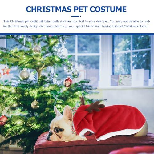 Disfraz navideño para perro con bufanda 2XL rojo miniatura 7