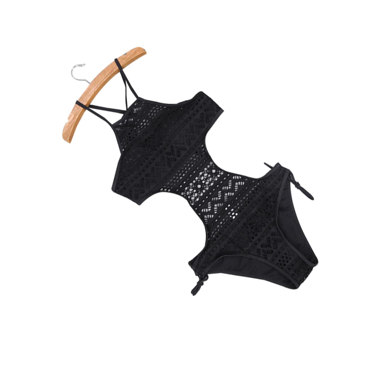 SOIMISS 3 Piezas Pieza Body Hueco De Encaje Empujar hacia Arriba El Traje De Baño Trajes De Baño Traje De Baño De Mujer Traje De Baño Biquini Traje De Baño De Las Mujeres Bikini Black