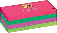 Vista 5 de Post-it 653AN Post-it Notes, 1-1/2 pulgadas x 2 pulgadas, 12/PK, 100 Sh/Pad, Ciudad del Cabo