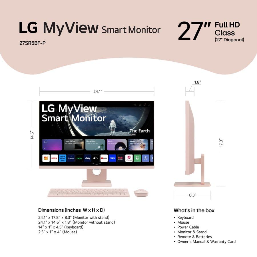 Amazon.com: LG MyView Smart Monitor 27 inch, with Wireless