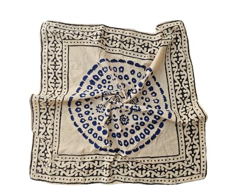 100% Cotton Bandana Bohemian Style Cotton Neck Scarf Boho Soft Cotton Neckerchief Handkerchief Cotton Square Scarves