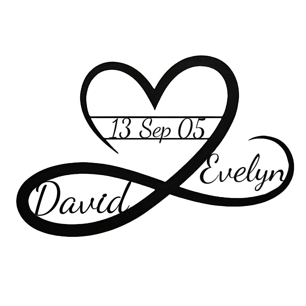 Amazon.com: JINMA Personalized Heart Infinity Decor - Custom