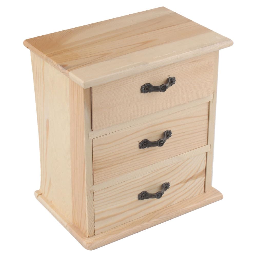 Meubles miniatures en bois VILLCASE avec tiroirs à trois niveaux pour maison de poupée