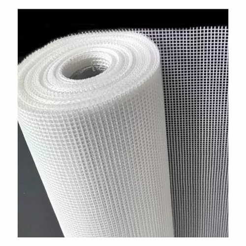 Rollo de Malla de Refuerzo de Fibra de Vidrio - Malla de Fibra de Vidrio de Refuerzo de Pared Mejorada Rejilla 4x4mm Antigrietas para Estuco EIFS Alicatado y Placa de Yeso(Size:1 * 50m)