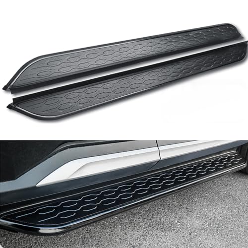 2 estribos laterales para VW AMAROK 2023-2025, estribo lateral de aluminio negro (con soportes)