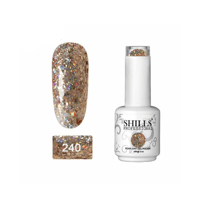 Image of SHILLS PROFESSIONAL UV /LED Soak Off Gel Polish (Gel nail polish) Nail art nail polish Color Shade 240