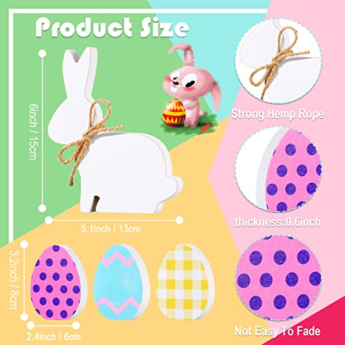 Blulu Four Piece Wooden Easter Table Decor Set #TOP9