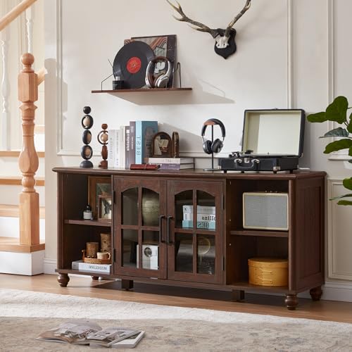 Image of RWYHG Farmhouse TV Stand for 60 in TV, Entertainment Center for Living Room
