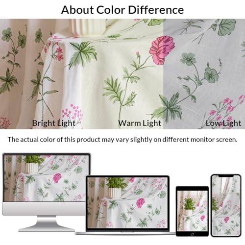 Image of HOMEMONDE Sheer Printed Curtain 6 Feet Window - Light Filtering Transparent Panels with Eyelet for Home Decoration, Pack of 1 - (Multicolor, 72 Inch)