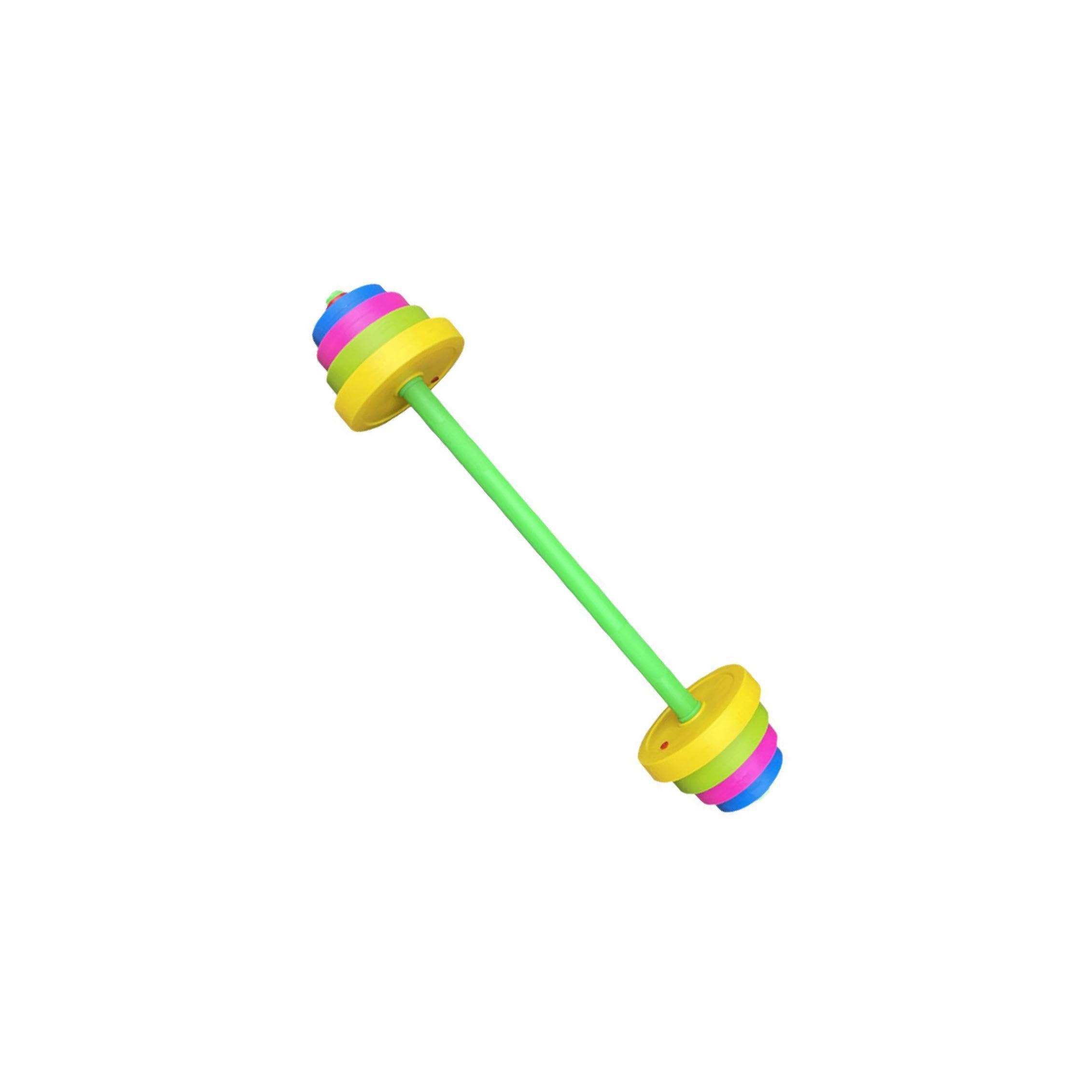 Set di pesi con manubri per ragazzi e ragazze, articoli da gioco colorati e sicuri, per introdurre i bambini piccoli all'allenamento della forza, Manico 49 cm