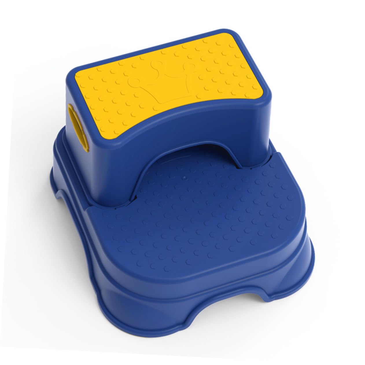 Taburete De Escalón para Doble Altura Antideslizante para Baños y Cocinas Color Amarillo y Azul Seguro para Pequeños