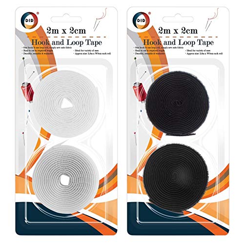 1 Pack Self-adhesive hook and loop tape 2cm x 2m hook and loop adhesive tape