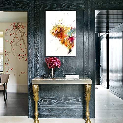 Impression toile vache graffiti 60x90 cm mur vide tableau moderne