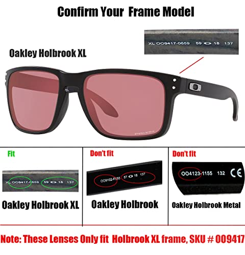 Image of Polarized Lenses Replacement for Oakley Holbrook XL Sunglasses OO9417 - Multiple Colors